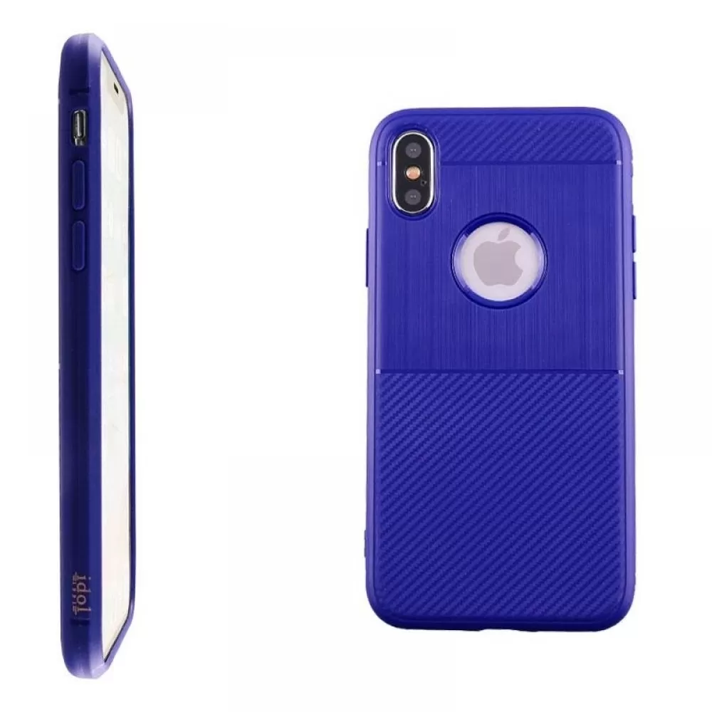 matshop.gr - IDOL 1991 ΘΗΚΗ IPHONE XS/X 5.8" CARBON TPU BLUE