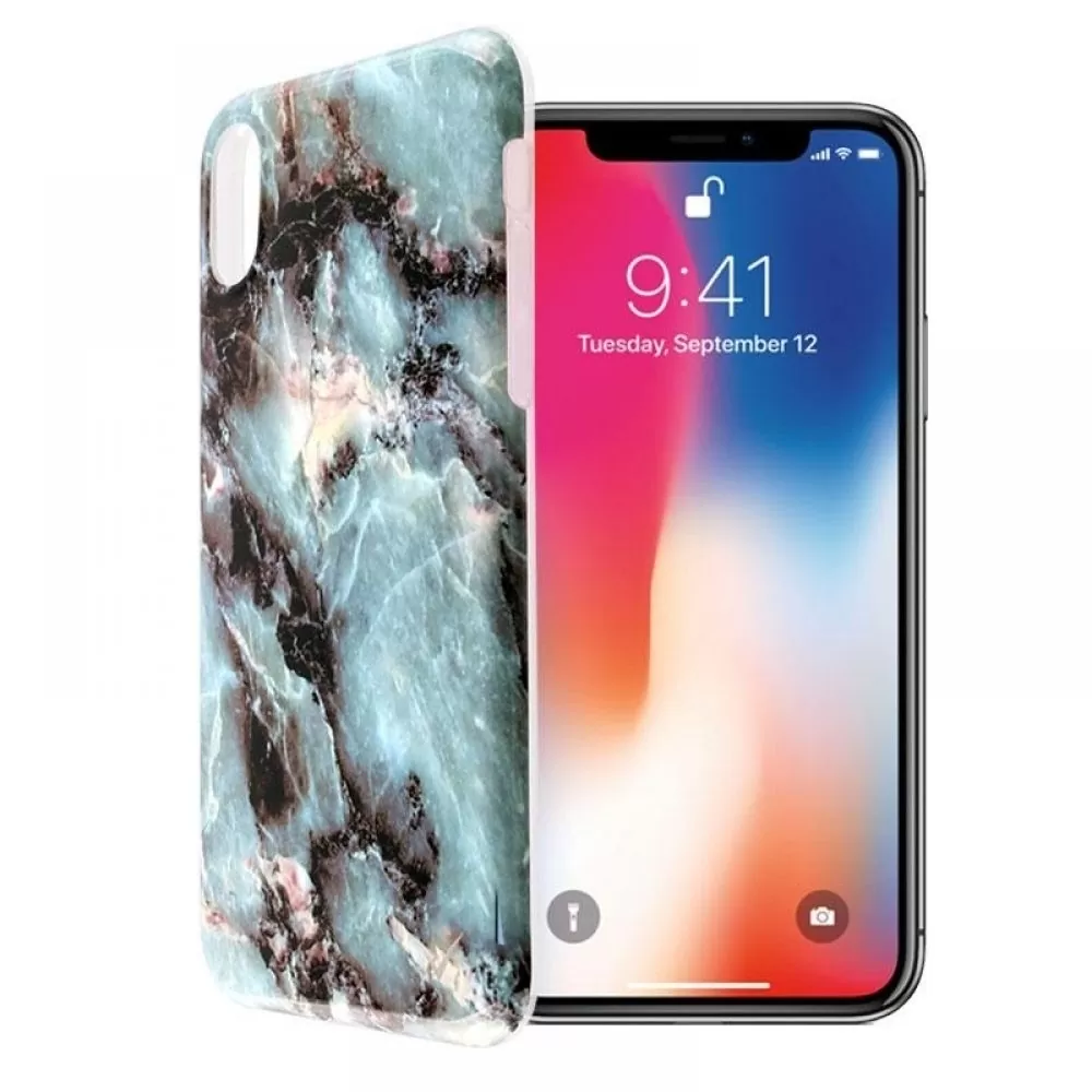matshop.gr - VOLTE-TEL ΘΗΚΗ IPHONE XS/X 5.8" MARBLE TPU BLUE 04