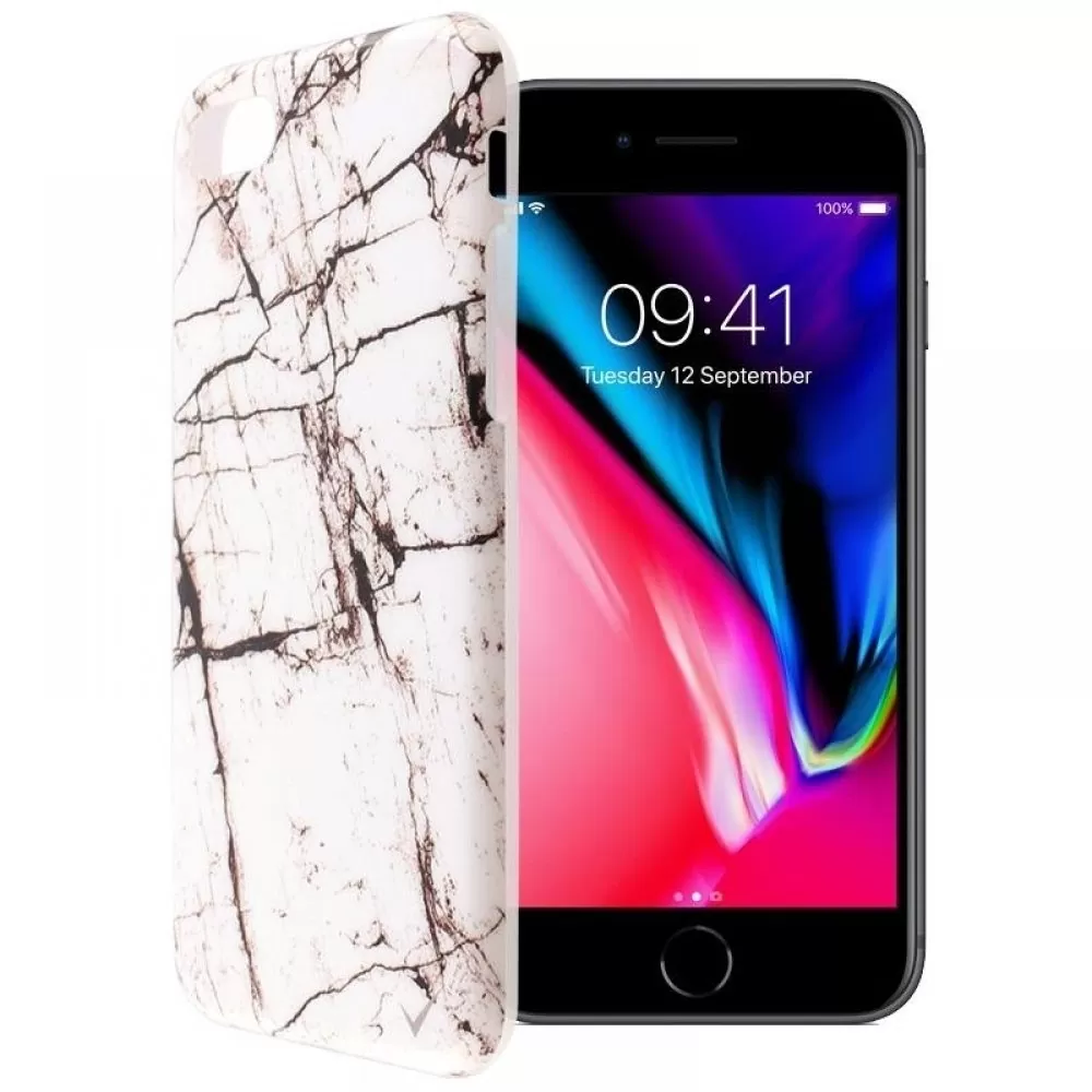 matshop.gr - VOLTE-TEL ΘΗΚΗ IPHONE SE 2022/IPHONE SE 2020/IPHONE 8/7 4.7" MARBLE TPU WHITE 03