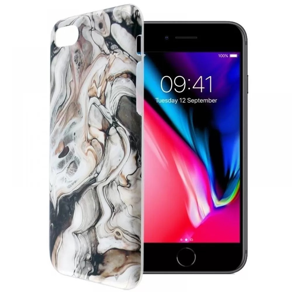 matshop.gr - VOLTE-TEL ΘΗΚΗ IPHONE SE 2022/IPHONE SE 2020/IPHONE 8/7 4.7" MARBLE TPU BROWN 10