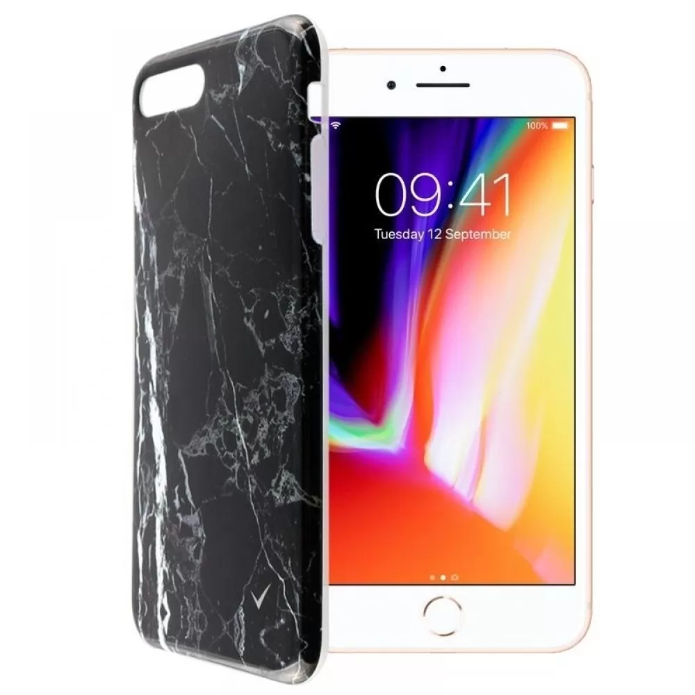 matshop.gr - VOLTE-TEL ΘΗΚΗ IPHONE 8 PLUS/7 PLUS 5.5" MARBLE TPU BLACK 01