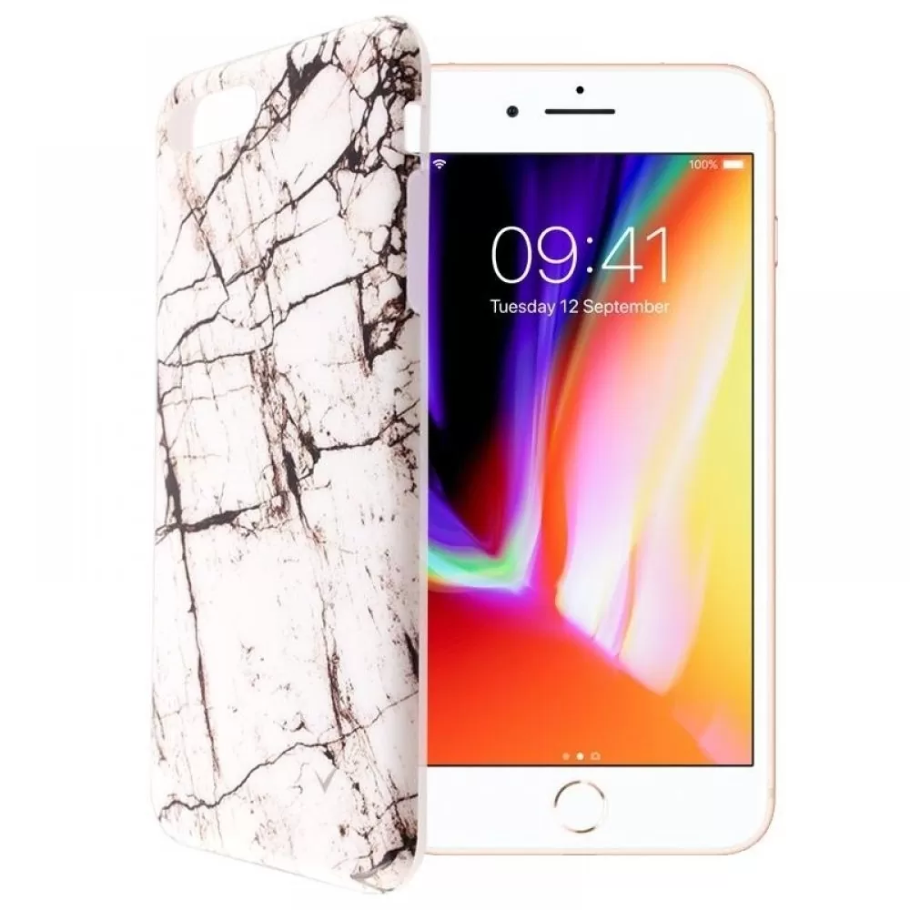 matshop.gr - VOLTE-TEL ΘΗΚΗ IPHONE 8 PLUS/7 PLUS 5.5" MARBLE TPU WHITE 03