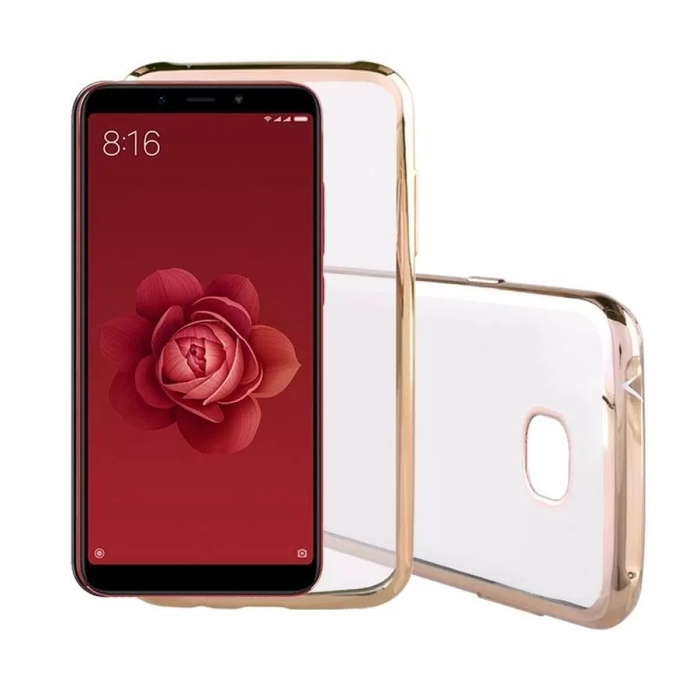 matshop.gr - VOLTE-TEL ΘΗΚΗ XIAOMI MI A2/MI 6X 5.99" FACEPLATE ELECTROPLATING GOLD