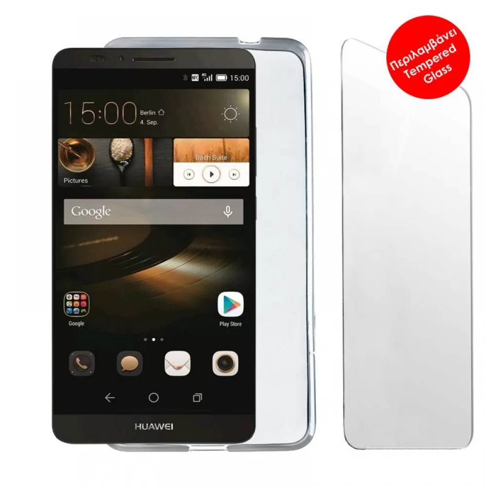 matshop.gr - VOLTE-TEL COMBO HUAWEI ASCEND MATE 7 6.0" TEMPERED 0.30 + ΘΗΚΗ SLIMCOLOR WHITE