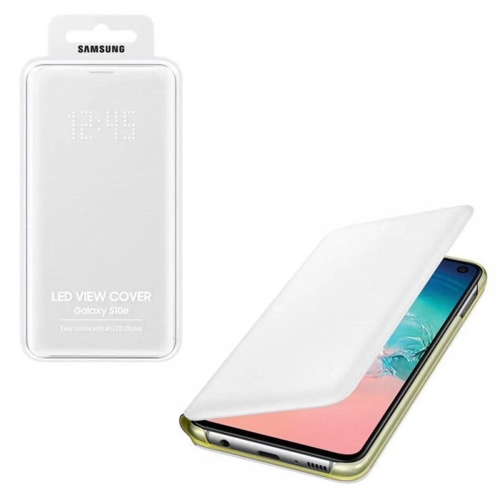matshop.gr - ΘΗΚΗ SAMSUNG S10e G970 LED VIEW COVER EF-NG970PWEGWW WHITE PACKING OR