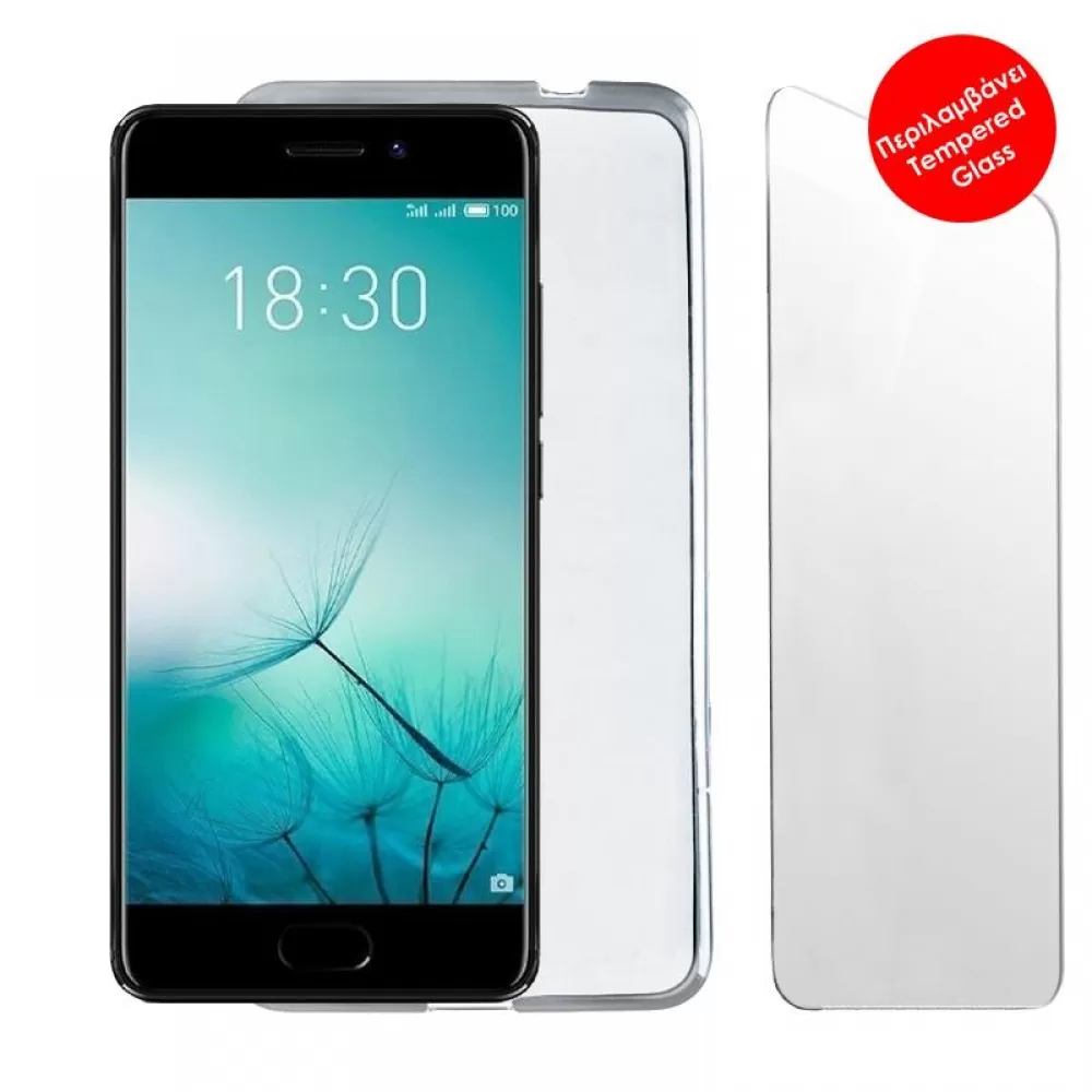 matshop.gr - VOLTE-TEL COMBO MEIZU PRO 7 5.2" TEMPERED 0.30 + ΘΗΚΗ SLIMCOLOR AIR WHITE