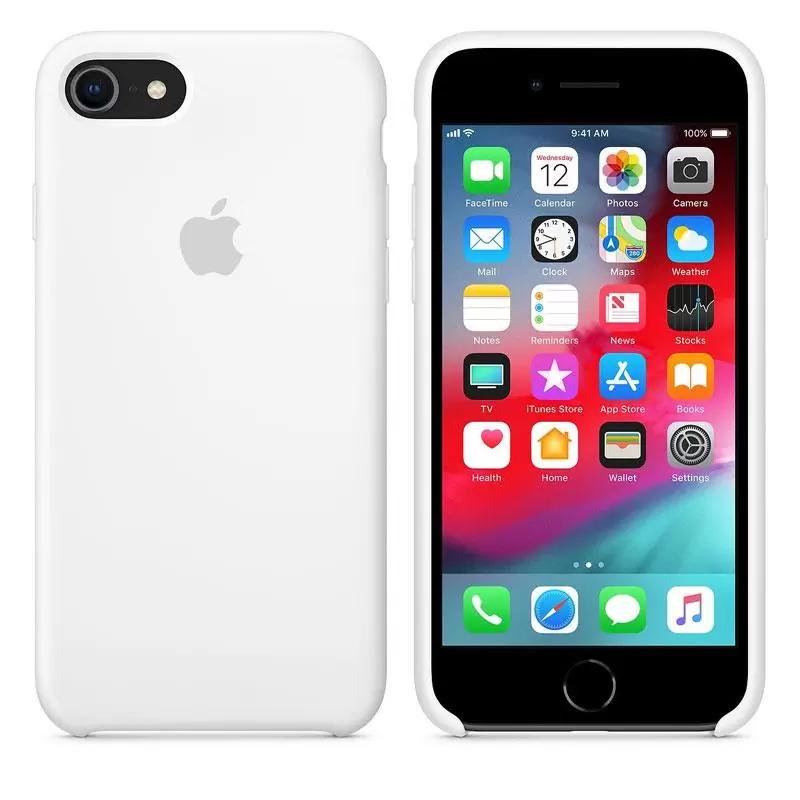 matshop.gr - ΘΗΚΗ IPHONE 8/7 MQGL2ZM/A SILICONE COVER WHITE PACKING OR