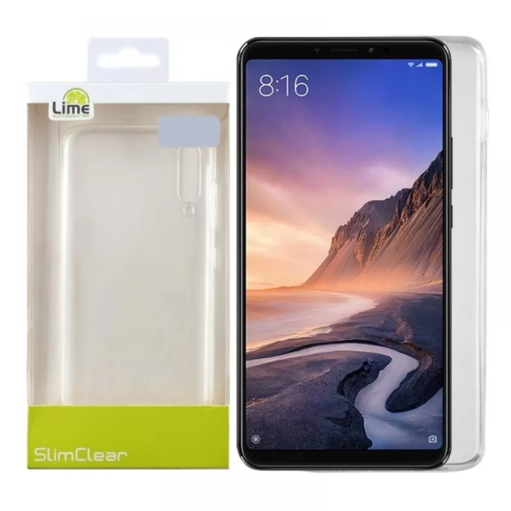 matshop.gr - LIME ΘΗΚΗ XIAOMI MI MAX 3 6.9" SLIMCLEAR TPU ΔΙΑΦΑΝΗ