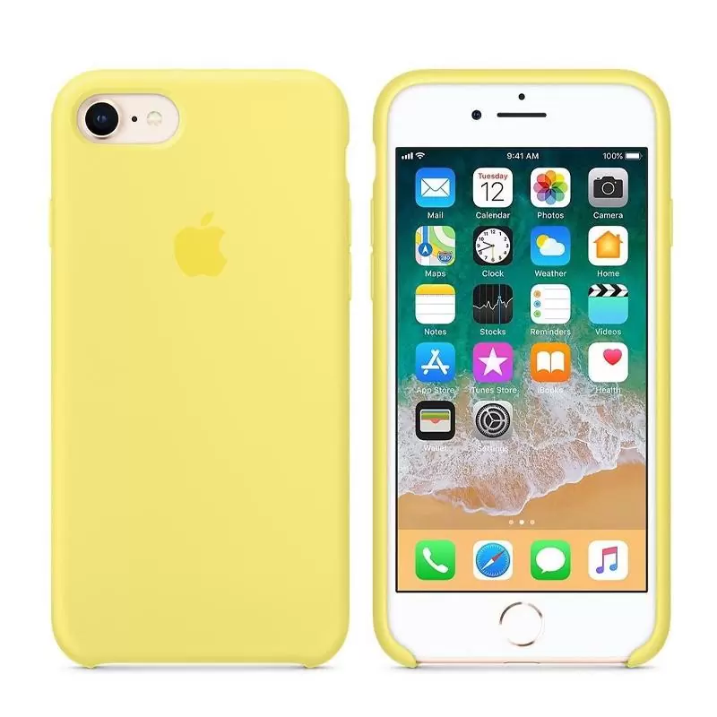 matshop.gr - ΘΗΚΗ IPHONE 8/7 MRFU2ZM/A SILICONE COVER LEMONADE PACKING OR