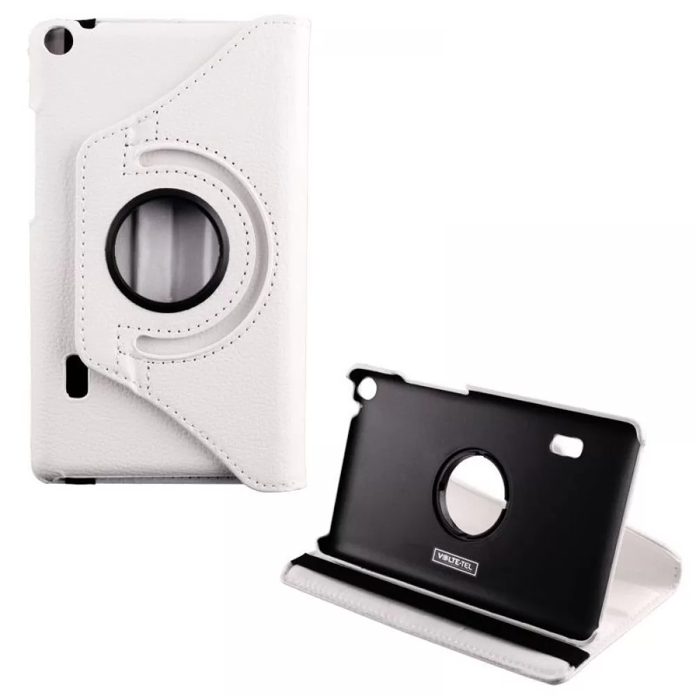 matshop.gr - VOLTE-TEL ΘΗΚΗ HUAWEI MEDIAPAD T3-7 3G 7.0" LEATHER BOOK ROTATING STAND WHITE