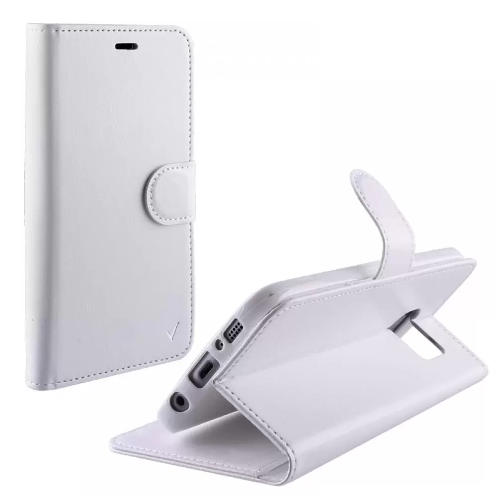 matshop.gr - VOLTE-TEL ΘΗΚΗ SAMSUNG S7 G930 5.1"LEATHER-TPU BOOK STAND WHITE