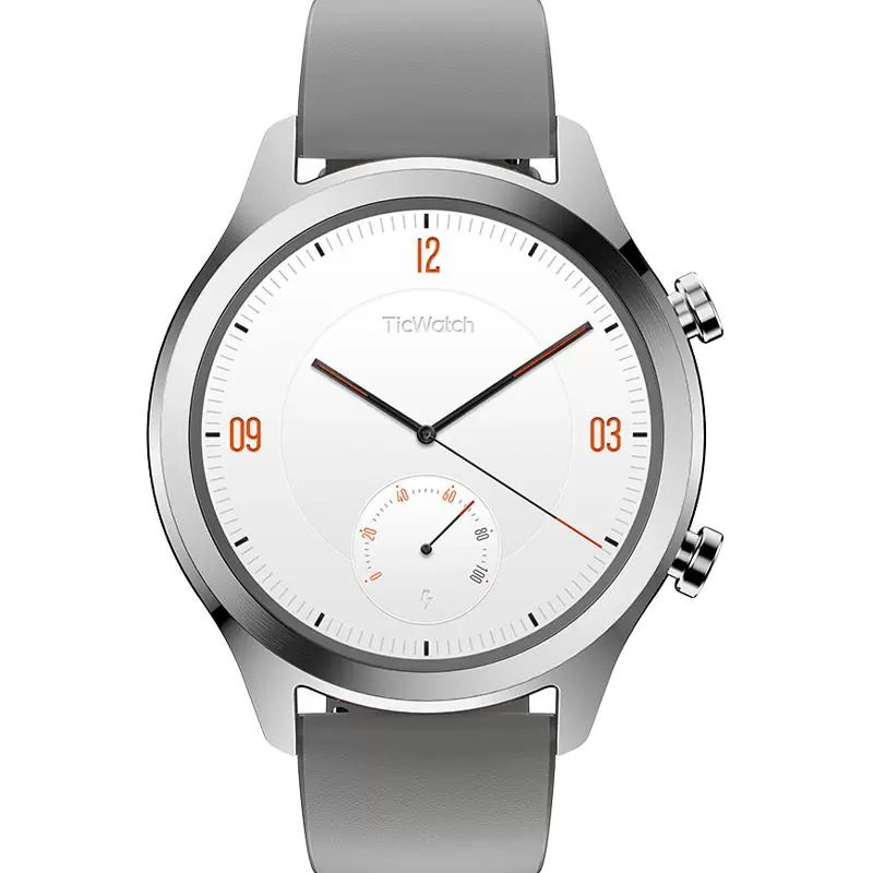 matshop.gr - SMART WATCH TICWATCH C2 WG12036 1.3" BT V 4.1 PLATINUM SILVER EU