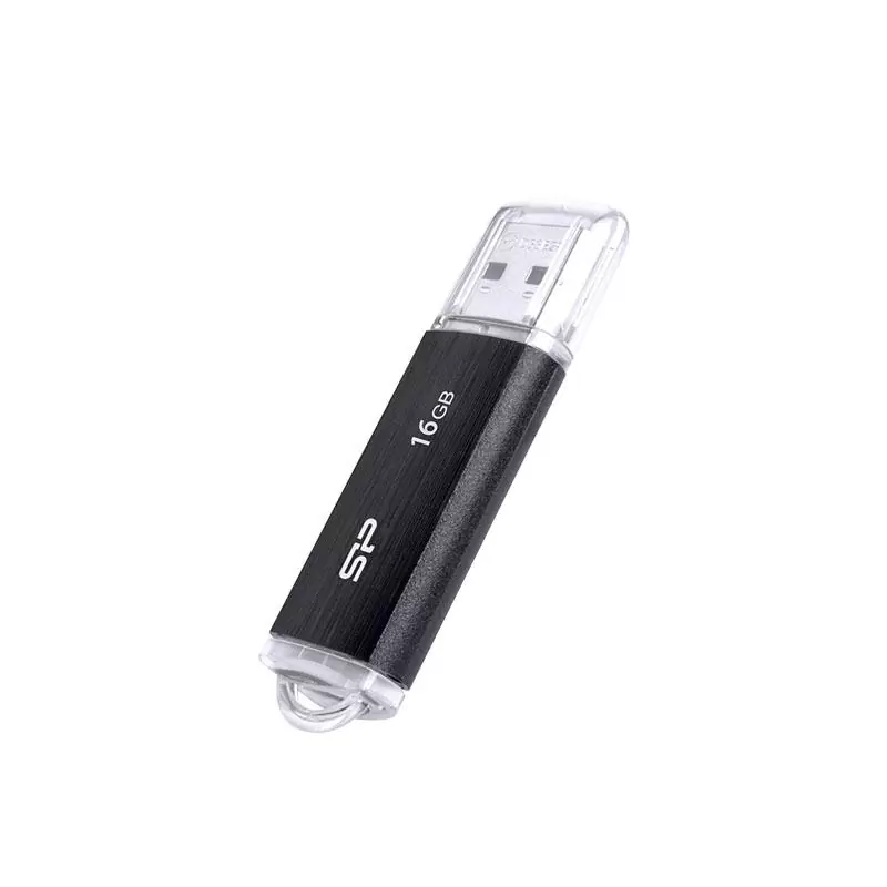 matshop.gr - SILICON POWER USB FLASH DRIVE 16GB USB 2.0 ULTIMA U02 SP016GBUF2U02V1K BLACK