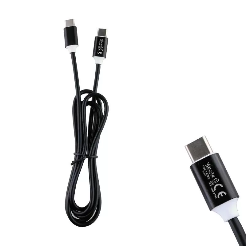 matshop.gr - VOLTE-TEL USB-C TYPE C->TYPE C ALUMINIUM 3.5A ΦΟΡΤΙΣΗΣ-DATA 1.2m VCD06 BLACK