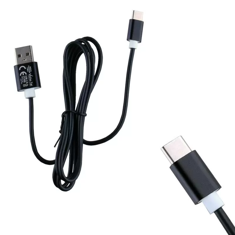 matshop.gr - VOLTE-TEL TYPE C->USB 2.0 ALUMINIUM 2.5A ΦΟΡΤΙΣΗΣ-DATA 1.2m VCD06 BLACK