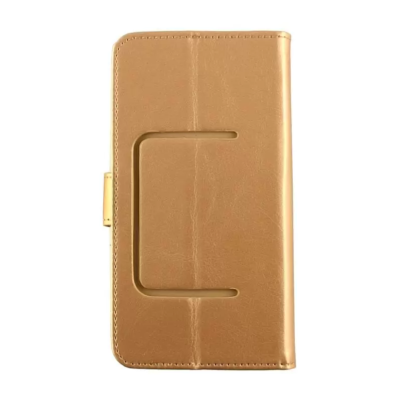 matshop.gr - VOLTE-TEL ΘΗΚΗ UNIVERSAL 4.3"-5.4" 13.5x7cm BOOK SILICONE GOLD