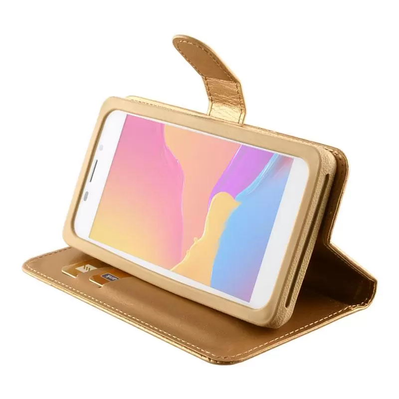 matshop.gr - VOLTE-TEL ΘΗΚΗ UNIVERSAL 4.3"-5.4" 13.5x7cm BOOK SILICONE GOLD