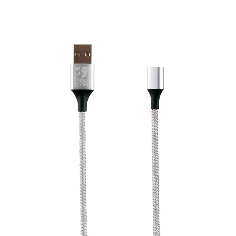 matshop.gr - NSP USB ΦΟΡΤΙΣΗΣ-DATA MAGNETIC BRAIDED NSC01 3.5A QC 2.0 1m SILVER
