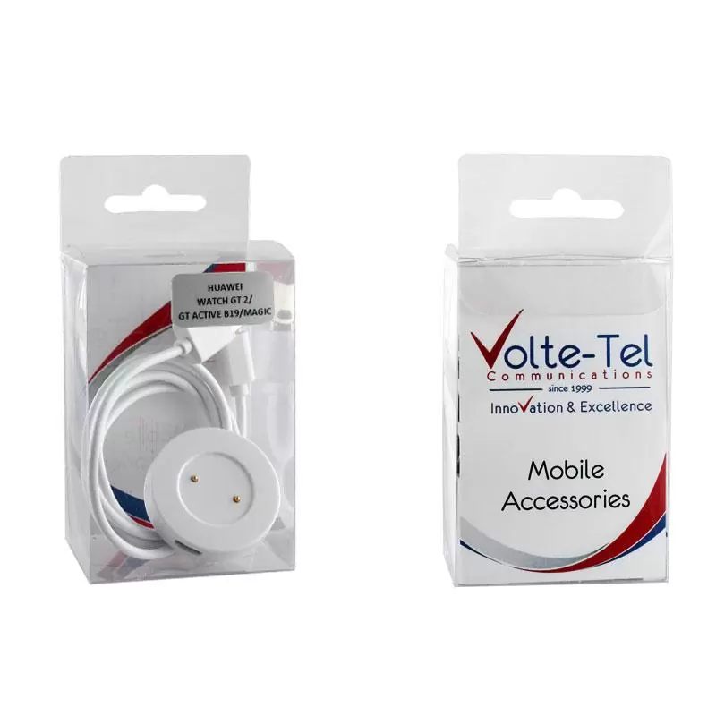 matshop.gr - VOLTE-TEL ΒΑΣΗ ΦΟΡΤΙΣΗΣ + ΚΑΛΩΔΙΟ USB TO TYPE C ΓΙΑ HUAWEI WATCH GT 2 / GT ACTIVE B19 / MAGIC WHITE