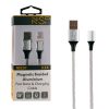 matshop.gr - NSP USB ΦΟΡΤΙΣΗΣ-DATA MAGNETIC BRAIDED NSC01 3.5A QC 2.0 1m SILVER