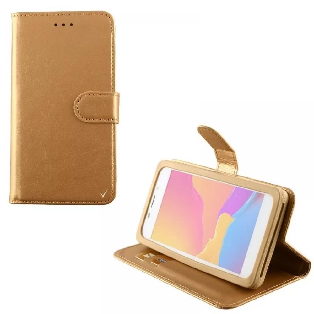 matshop.gr - VOLTE-TEL ΘΗΚΗ UNIVERSAL 4.3"-5.4" 13.5x7cm BOOK SILICONE GOLD