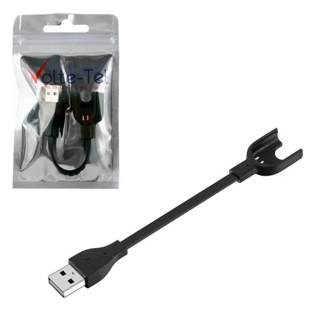 matshop.gr - VOLTE-TEL ΚΑΛΩΔΙΟ ΦΟΡΤΙΣΗΣ USB ΓΙΑ XIAOMI WATCH MI BAND 3 BLACK