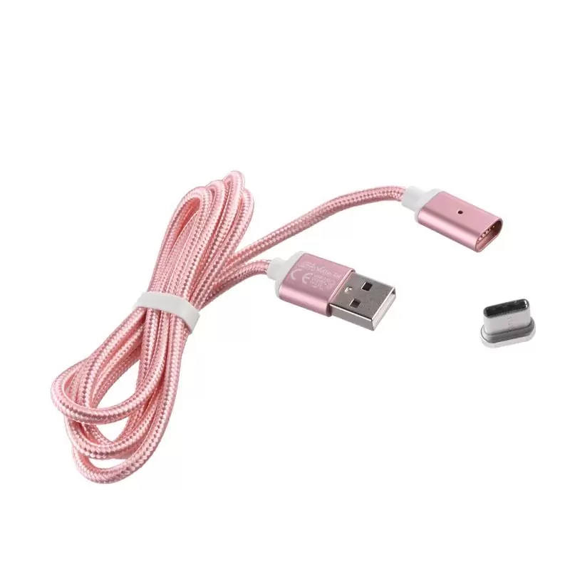 matshop.gr - VOLTE-TEL TYPE C USB ΦΟΡΤΙΣΗΣ-DATA MAGNETIC BRAIDED VCD07 2.1A 1m ROSE-GOLD