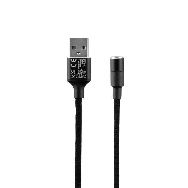 matshop.gr - NSP USB ΦΟΡΤΙΣΗΣ-DATA MAGNETIC BRAIDED NSC02 4.0A QC 3.0 1.2m BLACK