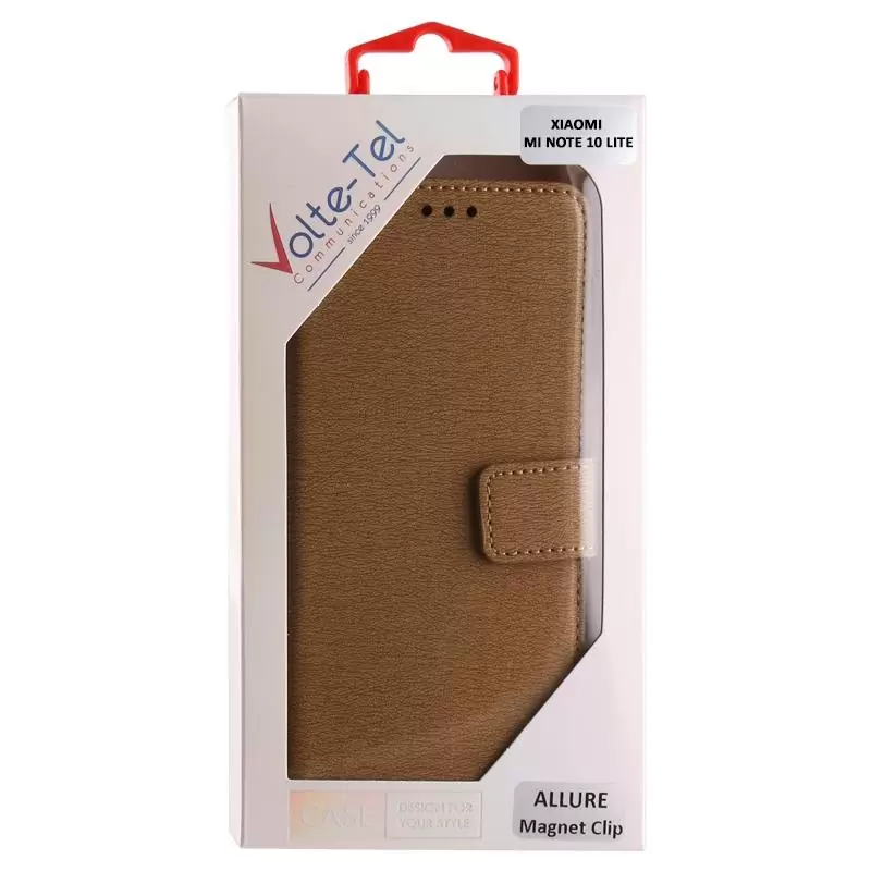 matshop.gr - VOLTE-TEL ΘΗΚΗ XIAOMI MI NOTE 10 LITE 6.47" ALLURE MAGNET BOOK STAND CLIP GOLD