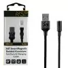 matshop.gr - NSP USB ΦΟΡΤΙΣΗΣ-DATA MAGNETIC BRAIDED NSC02 4.0A QC 3.0 1.2m BLACK