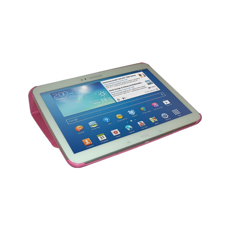 matshop.gr - ΘΗΚΗ SAMSUNG P5200 TAB 3 10.1" LEATHER BOOK STAND PINK