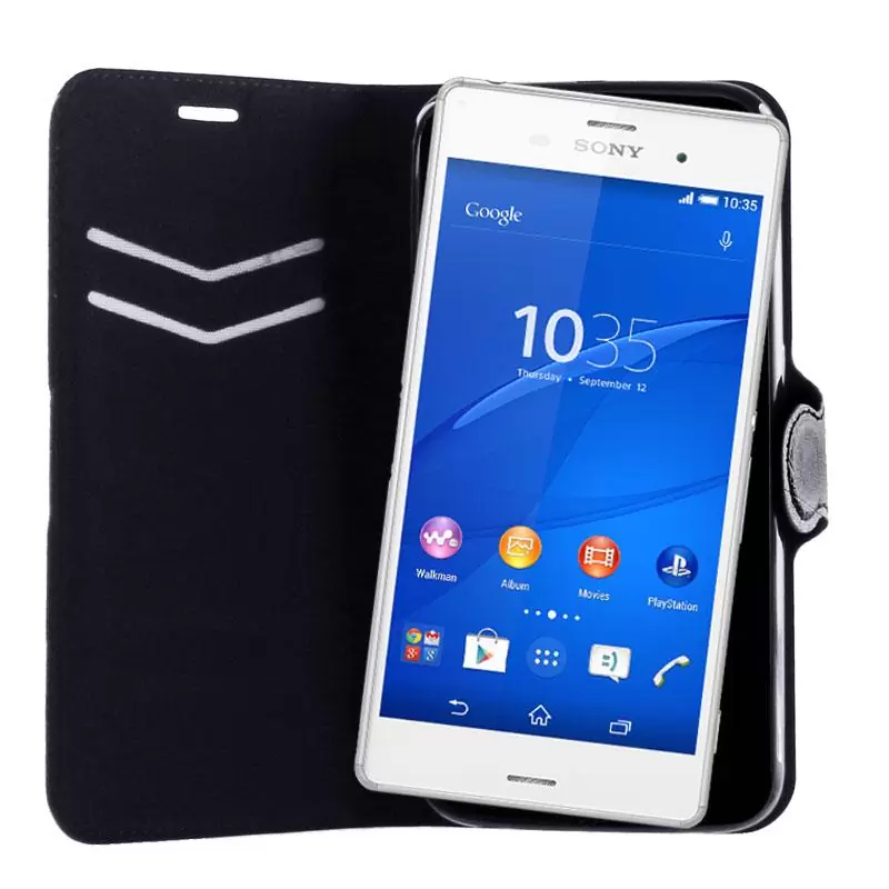 matshop.gr - VOLTE-TEL ΘΗΚΗ SONY XPERIA Z3 COMPACT LINE LEATHER-TPU BOOK STAND BLACK