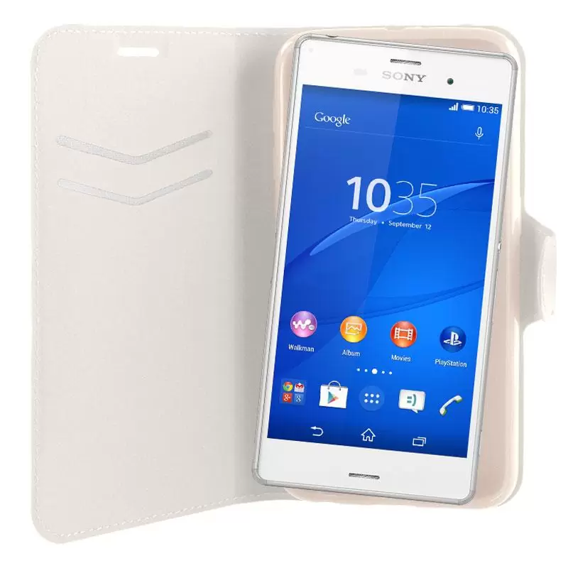 matshop.gr - VOLTE-TEL ΘΗΚΗ SONY XPERIA Z3 COMPACT LINE LEATHER-TPU BOOK STAND WHITE