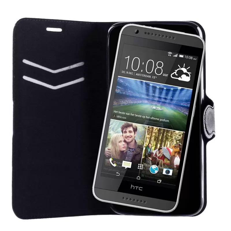 matshop.gr - VOLTE-TEL ΘΗΚΗ HTC DESIRE 620 LINE LEATHER-TPU BOOK STAND BLACK