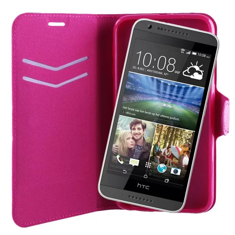 matshop.gr - VOLTE-TEL ΘΗΚΗ HTC DESIRE 620 LINE LEATHER-TPU BOOK STAND PINK