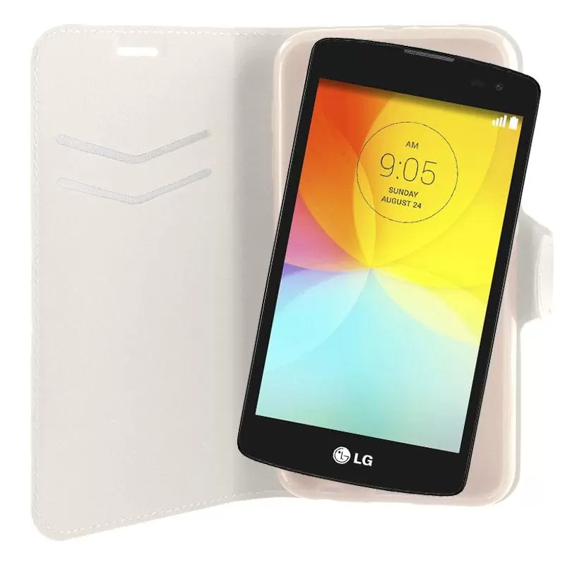 matshop.gr - VOLTE-TEL ΘΗΚΗ LG L FINO D290 LINE LEATHER-TPU BOOK STAND WHITE