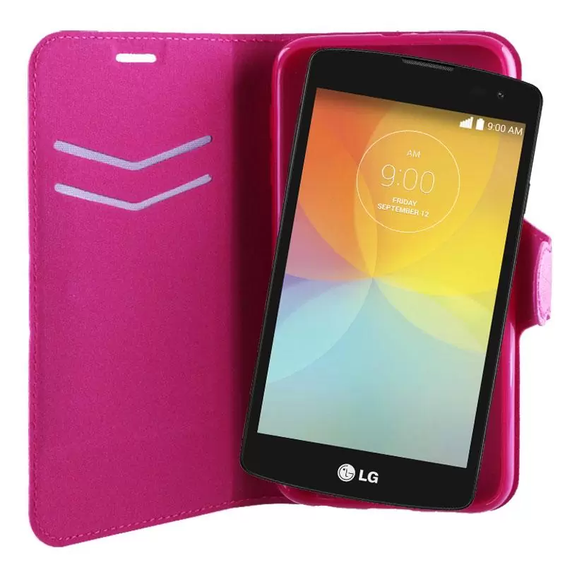 matshop.gr - VOLTE-TEL ΘΗΚΗ LG L BELLO D331 LINE LEATHER-TPU BOOK STAND PINK