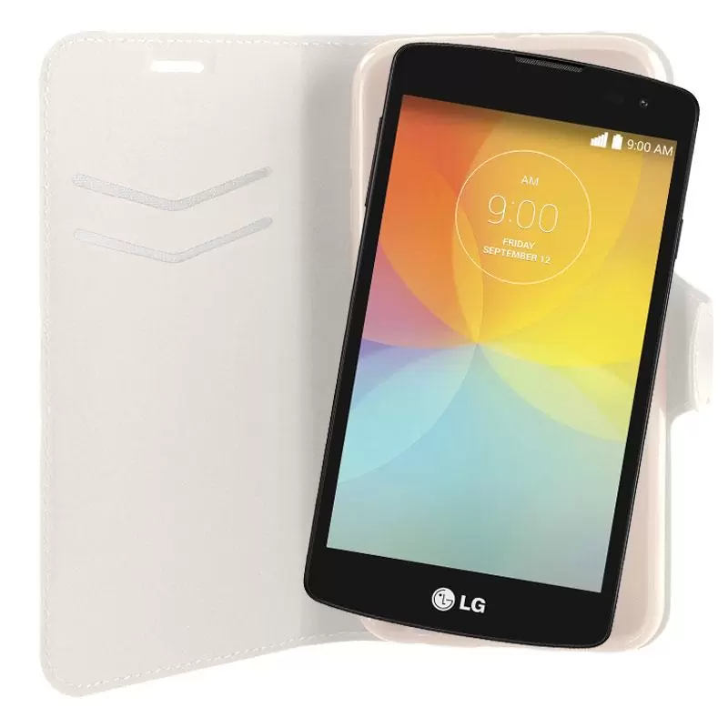 matshop.gr - VOLTE-TEL ΘΗΚΗ LG F60 D390 LINE LEATHER-TPU BOOK STAND WHITE