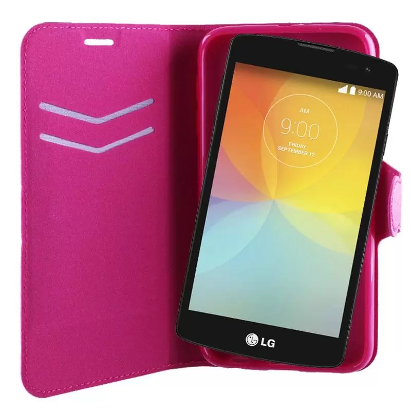 matshop.gr - VOLTE-TEL ΘΗΚΗ LG F60 D390 LINE LEATHER-TPU BOOK STAND PINK