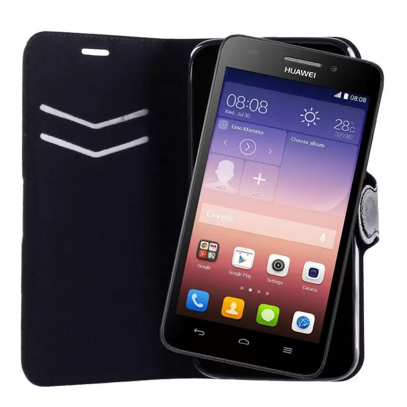 matshop.gr - VOLTE-TEL ΘΗΚΗ HUAWEI G620/HONOR 4 PLAY LINE LEATHER-TPU BOOK STAND BLACK