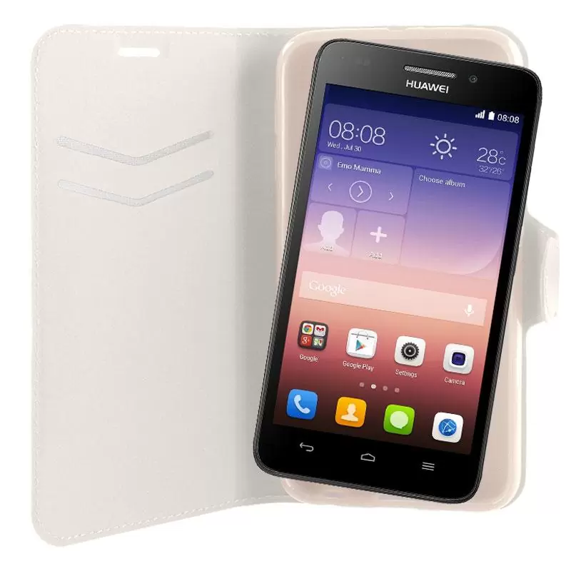 matshop.gr - VOLTE-TEL ΘΗΚΗ HUAWEI G620/HONOR 4 PLAY LINE LEATHER-TPU BOOK STAND WHITE