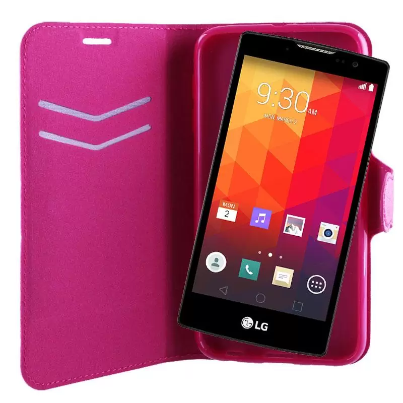 matshop.gr - VOLTE-TEL ΘΗΚΗ LG SPIRIT H440N/H420 LINE LEATHER-TPU BOOK STAND PINK