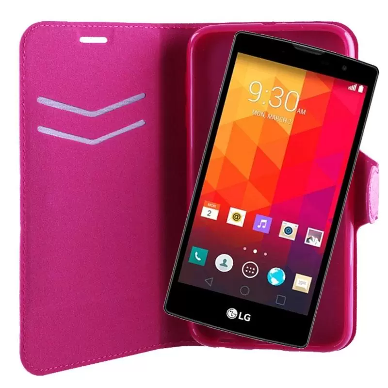 matshop.gr - VOLTE-TEL ΘΗΚΗ LG MAGNA H500 LINE LEATHER-TPU BOOK STAND PINK