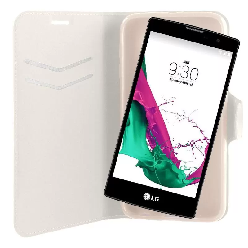 matshop.gr - VOLTE-TEL ΘΗΚΗ LG G4C H525N LINE LEATHER-TPU BOOK STAND WHITE