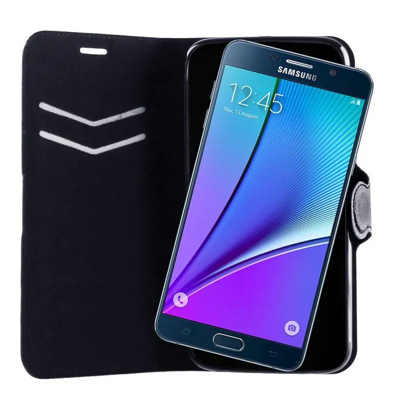 matshop.gr - VOLTE-TEL ΘΗΚΗ SAMSUNG NOTE 5 N920 LINE LEATHER-TPU BOOK STAND BLACK