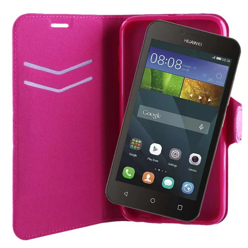 matshop.gr - VOLTE-TEL ΘΗΚΗ HUAWEI Y5 LINE LEATHER-TPU BOOK STAND PINK