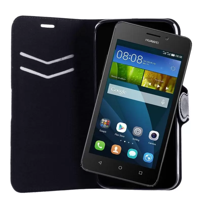 matshop.gr - VOLTE-TEL ΘΗΚΗ HUAWEI Y635 LINE LEATHER-TPU BOOK STAND BLACK