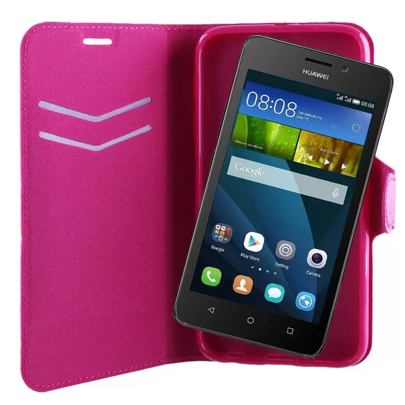 matshop.gr - VOLTE-TEL ΘΗΚΗ HUAWEI Y635 LINE LEATHER-TPU BOOK STAND PINK