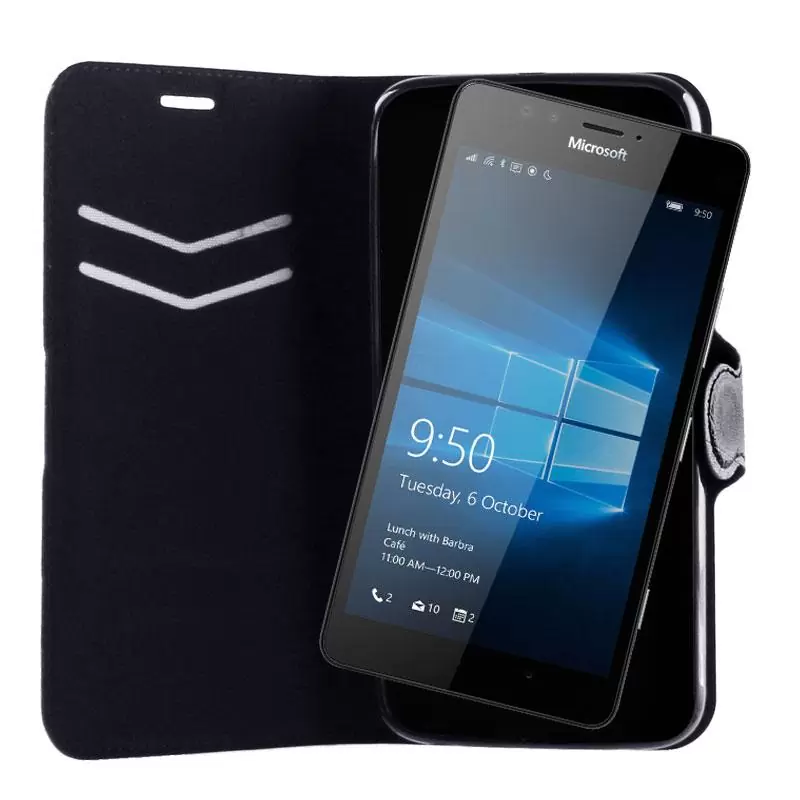 matshop.gr - VOLTE-TEL ΘΗΚΗ MICROSOFT LUMIA 950 LINE LEATHER-TPU BOOK STAND BLACK