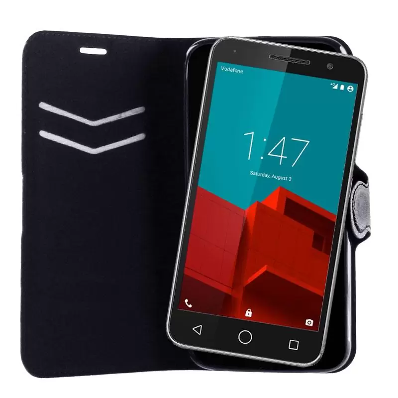 matshop.gr - VOLTE-TEL ΘΗΚΗ VODAFONE SMART PRIME 6 LINE LEATHER-TPU BOOK STAND BLACK